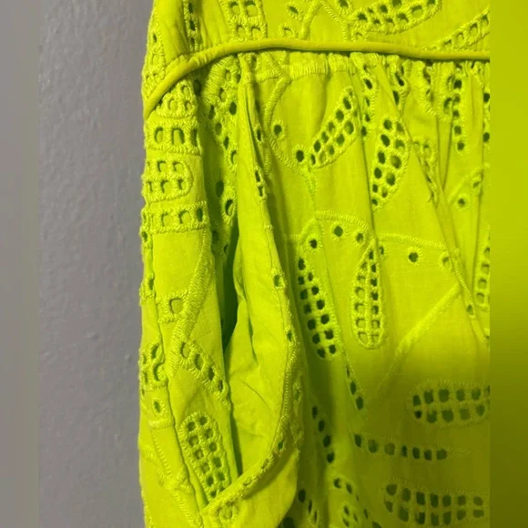 Farm Rio Monstera Eyelet Midi Skirt in Green. Size XXS - Picture 9 of 14